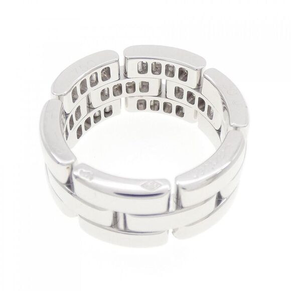 Cartier Maillon Panthère Au750 White Gold Diamond Ring Size 9.5 - Picture 3 of 5
